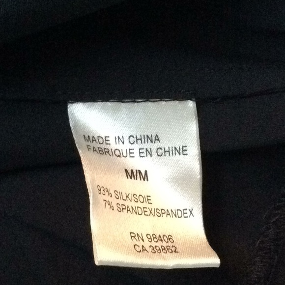 Theory Black Silk and Spandex Blouse - Medium - Picture 6 of 6